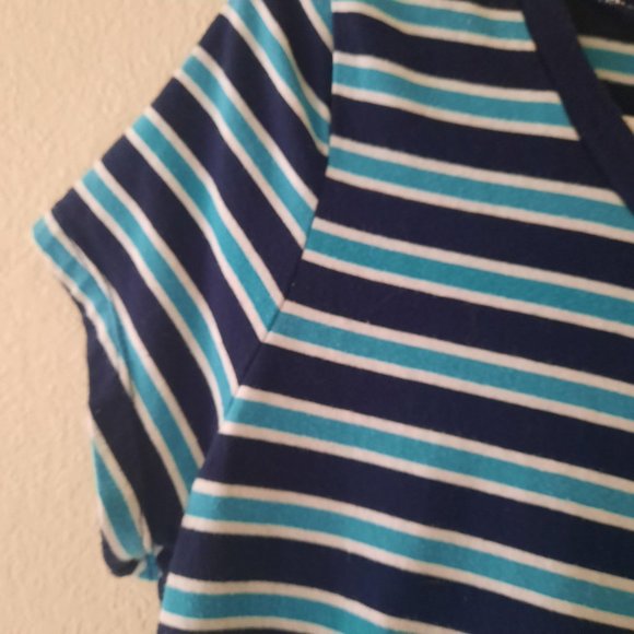 Faded Glory Blue Striped Dress *BOGO* - Picture 2 of 6